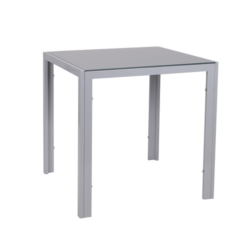 Square Table & 2/4/6 Chairs Set, Glass Table and Padded Chairs Dining Room Set - Picture 6 of 43