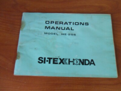 VTG FISH FINDER SI-TEX LOCATOR HONDA HE 256 MANUAL OPERATIONS INSTRUCTION BOOK 