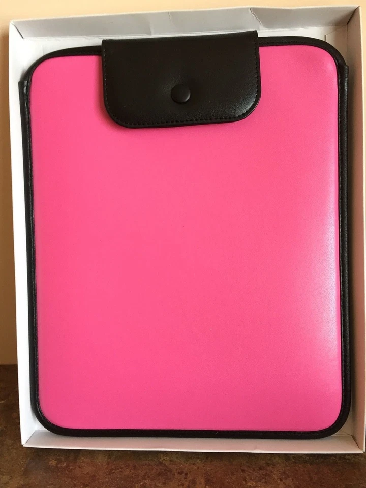 NEW IN PACKAGE DiVOGA TABLET CASE PINK  AND BLACK SLIDES IN TOP W/HOOK CLOSURE - Image 4 of 4