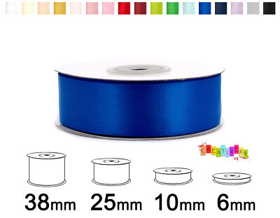 Doppelseitiges Satinband In Königsblau – 6 Mm Breit, 45 M Lang, Perfekt Zum Basteln, Verpacken & Dekorieren