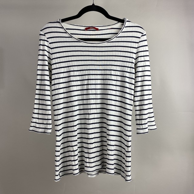 S.Oliver T-Shirt mit Streifen Weiß Unisex ZV7619 S.Oliver T-Shirt mit Streifen Weiß Unisex ZV7619