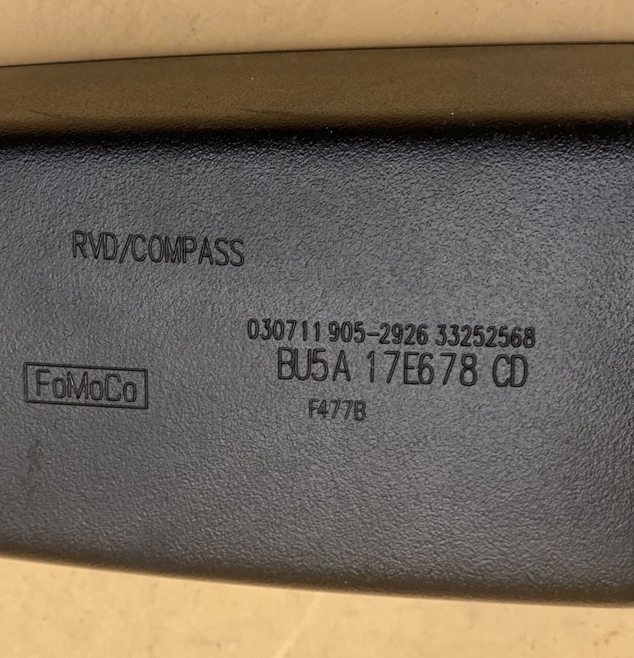 FORD AUTO DIM REAR VIEW MIRROR RVD BACKUP CAMERA DISPLAY 2010-2014 OEM - Image 4 of 4