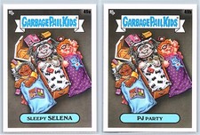 Garbage Pail Kids At Play Pajama Party Sleepover Spoof Selena & PJ 2 Card Set