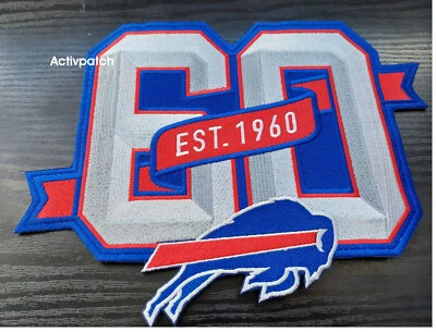 PATCHKING MADE IN GERMANY Buffalo Bills 60th Anniversary Logo Patch Huge 10"(25cm) NFL Football USA Sports