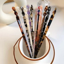 Chinese Style Hair Sticks Vintage Acetate Chopstick Womens Hairpins Hair Clips
