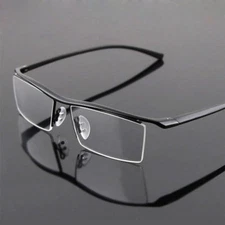 Titanium Nickle Free Half Rimless Business Glasses Frame Optical Eyeglasses Rx
