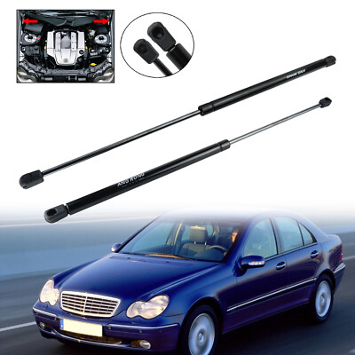 Pair Of Front Hood Shock Struts For Mercedes-Benz C-Class W203 & CLK A209 - Gas Pressurized Dampers 8 thumbnail image