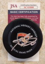 Anthony Duclair Signed Official NHL Game Puck JSA COA #AC41000 Florida Panthers