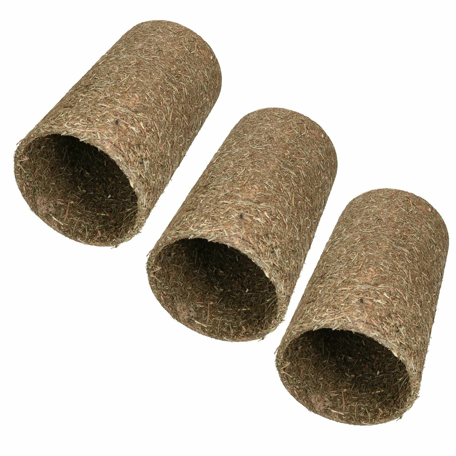 Small Pet Guinea Pig Naturals Treat Hay 'n' Hide Meadow Tunnel15x15x25cm 3pk