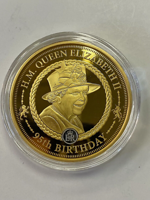 QUEEN ELIZABETH II PROOF COIN COLLECTION 24K GOLD PLATED HER 