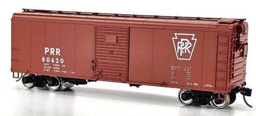 Bowser 43325 HO X31A 2 puertas redondo insertado techo caja coche, PRR #80620, piedra angular lisa | Zustand: New