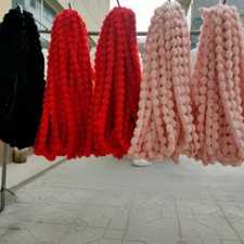 Pom Faux Fourrure Bordure Bords Bias Fixation Bande pour Vêtements Rideau Lapin