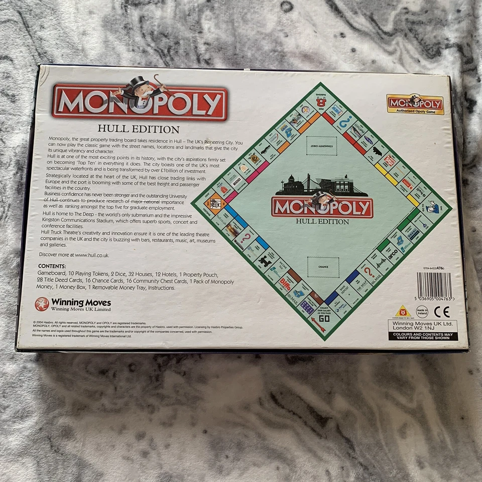 Monopoly Hull Edition Winning Moves 2004 Limited Edition Board Game Complete Fun - Image 3 of 4