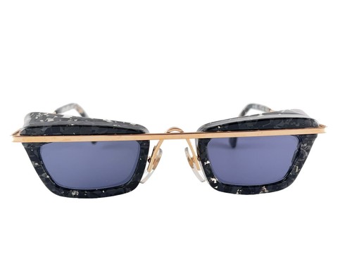 VINTAGE RARE ALAIN MIKLI 4103 300 BLACK & CLEAR UNDERTONES SUNGLASSES 1990 - Picture 4 of 5