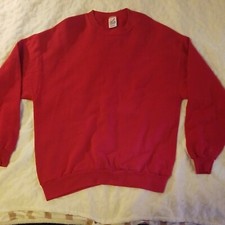 Vintage Jerzees by Russell Pullover Crewneck Men's Size xl Red Made In USA