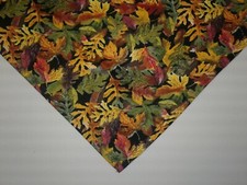 Dog Bandana/Scarf, Autumn Leaves, Gold, Green, Red, Fall, XS, S, M, L