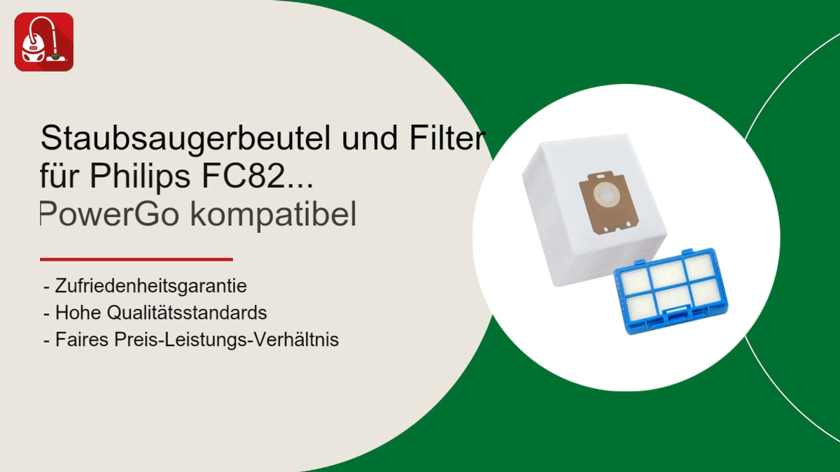 Vhbw set da 2x filtro compatibile con Philips PowerGo FC8253/09