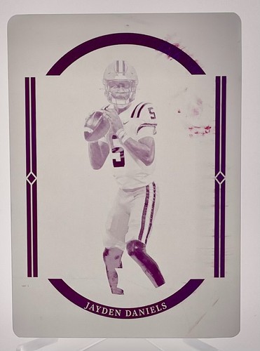 Jayden Daniels 2024 National Treasures NCAA No.3 #1/1 Printing Plate Rookie Card