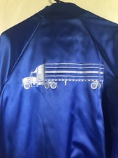 Men's Blue Jacket Made In USA Semi Truck Medium NWT Insurance Cardinal Brand