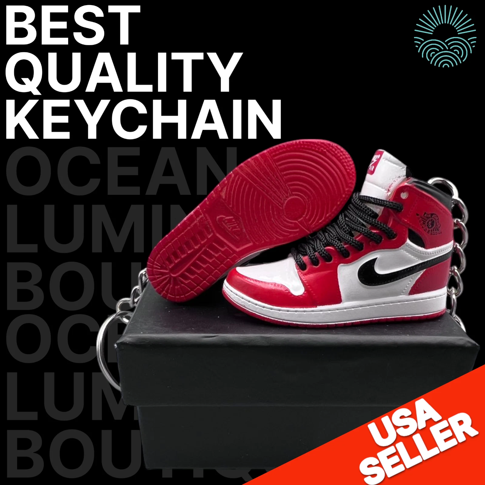 Porte clés Mini Baskets Air Jordan 3D, Baskets Basket de Collection, Options Boîte