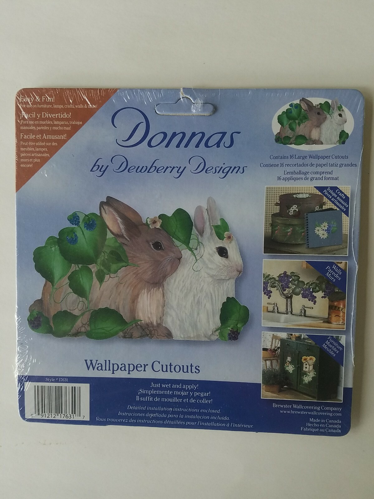 Donna's Wallpaper Cutouts Rabbits NIP