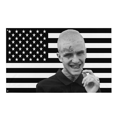 Lil Peep Flag - American Emo Rap Tapestry 34'' X 56''