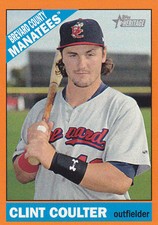 CLINT COULTER 2015 TOPPS HERITAGE MINOR LEAGUE ORANGE CARD #58 22/25 BREWERS