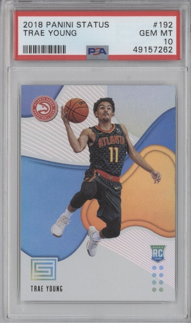 (PSA 10) TRAE YOUNG 2018-19 Panini Status ROOKIE CARD RC Hawks #192