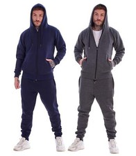 Mens 2 Pack Full Zip Fleece Hoodies Hoody Pockets Designer Gym Sweatshirt Top 