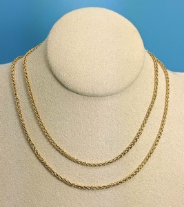 14k-Yellow-Gold-Wheat-Chain-20-034-Necklace-1-7mm-Lobster-Clasp-5-6g-GB-B424