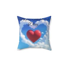 Happy Mother's Day Heart Pillow, Decorative Couch Cushion, Gift for Mom, Home