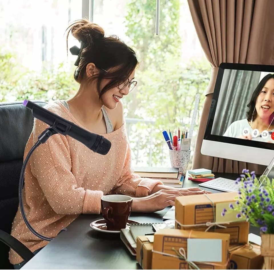 Microphone Stand Flexible Gooseneck Desk Clamp Holder Microphone Arm