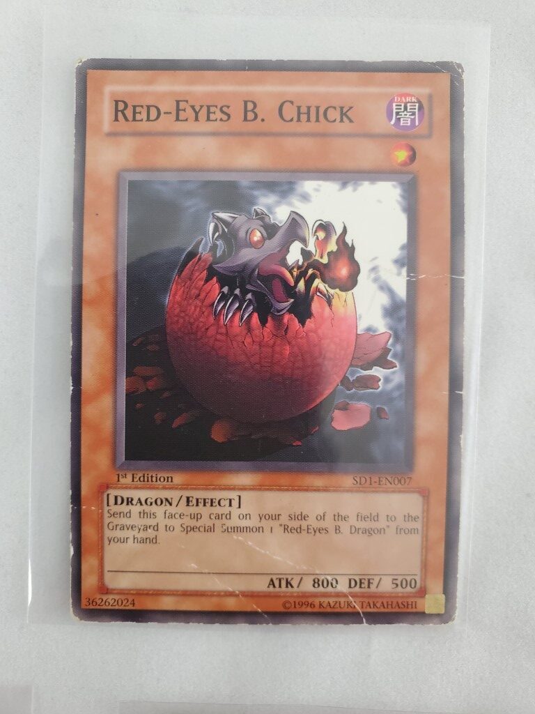Red-Eyes B. Chick YuGiOh 1st Edition Trading Card SD1-EN007 | eBay