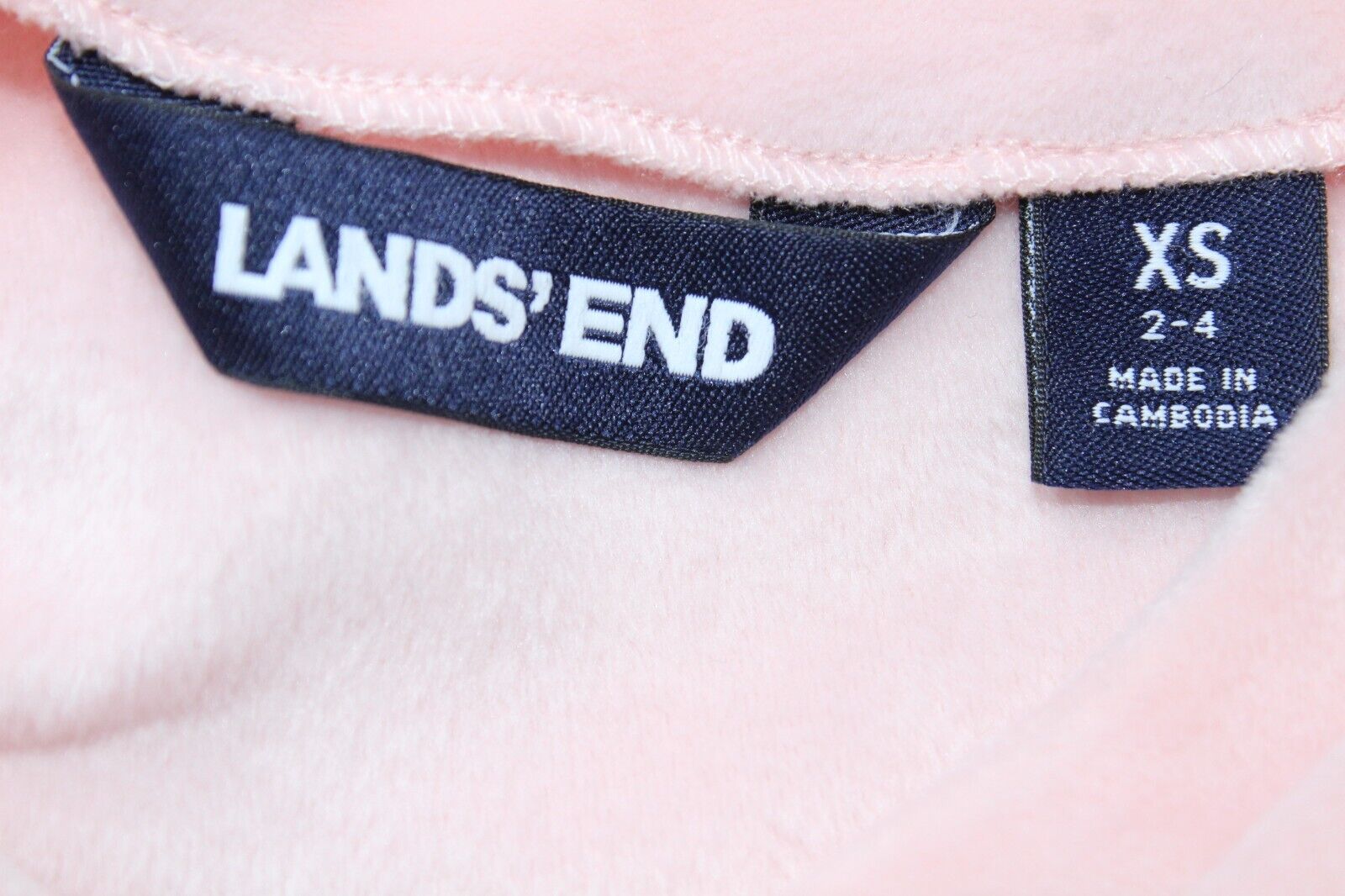 Lands' End Size XS High Neck Pink High/Low Pullov… - image 10
