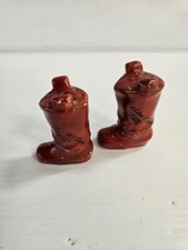 Red boot Salt and Pepper Shaker Set Red Western Cowboy Boots Farmhouse- vintage