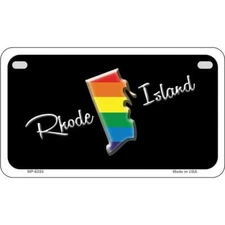 Rhode Island Rainbow State Novelty Metal Motorcycle Plate MP-6353