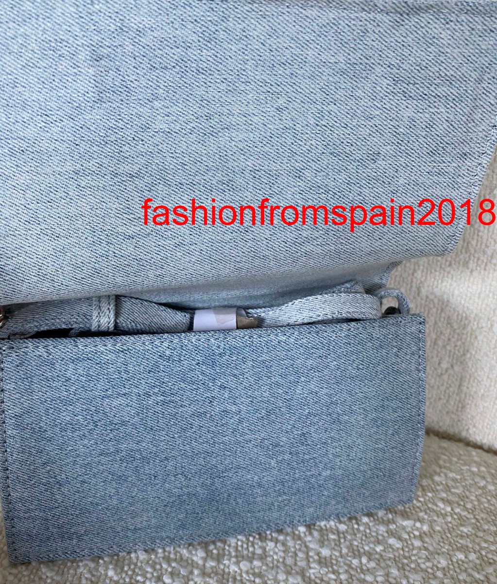 ZARA NEW WOMAN DENIM PATCHWORK MINI CITY BAG GREY 6025/210