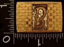 LJ12146 VINTAGE B HICKOK USA MASTER PLATE INITIAL WEB BELT BUCKLE