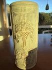 Weller Pottery Arts & Crafts Vase Matte Green Basket Weave Floral c.1920