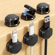6 Pack Magnetic Cable Clips, Cable Smooth Adjustable Cord Organizer Holder, Hide