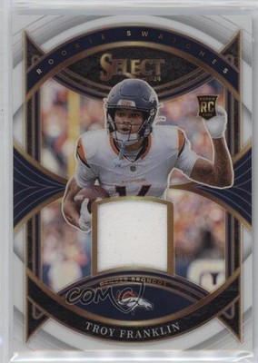2024 Panini Select Rookie Swatches White Prizm 18/75 Troy Franklin RC 1j5e