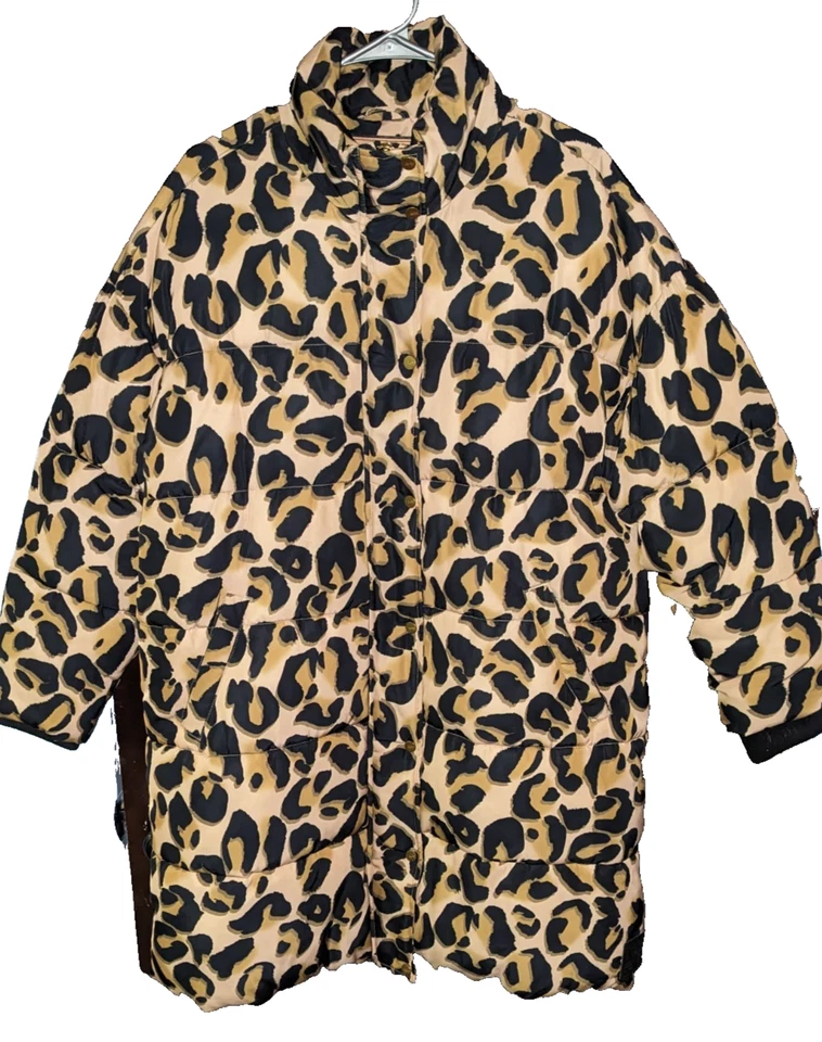 Chaqueta acolchada para mujer Scotch and Soda con estampado de leopardo talla M cálida y elegante Foto 4 de 4