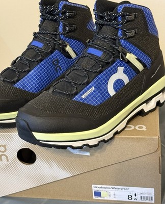 NIB On Cloud Cloudalpine Waterproof Women s Size 8 Cobalt Limelight Boots New