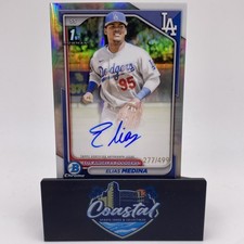2024 Bowman Chrome #CPA-EME Elias Medina 1st Refractor Auto #277/499 Dodgers