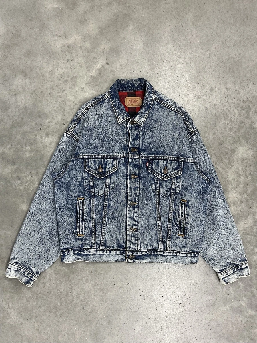 Vintage Levi’s acid black boa jacket Levis Acid Wash Jacket In Vintage Outerwear Coats & Jackets For