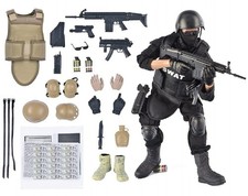 12" Action Figures Toy 1:6 Stand Bendable Soldier Figure Model Toy ( SWAT )