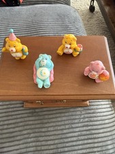 Vintage Care Bears Mini Figures Lot of 4   1983 A.G.C.   PVC Cake Topper Style