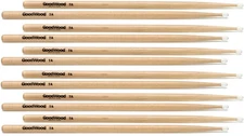 Goodwood US Hickory Drumsticks 6-pair - 7A - Nylon Tip (2-pack) Bundle