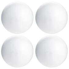 Bright Creations Foam Balls - 5-Inch, White, 4 Pack - Craft Round 5in, White