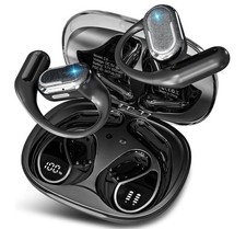 Open Ear Earbuds, Bluetooth 5.4 Headphones with LED Display, 46Hrs Playtime, ENC